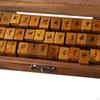 Rustic Wooden Rubber Stamps Alphabet Letter Card Kids Painting Symbol for Diary, Scrapbook, Writing,