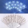 Glowing Lace Rose Fan Light Up Glow In The Dark Night Party Luminous LED Fan For Girls Ladies Women Dancing Music Performance