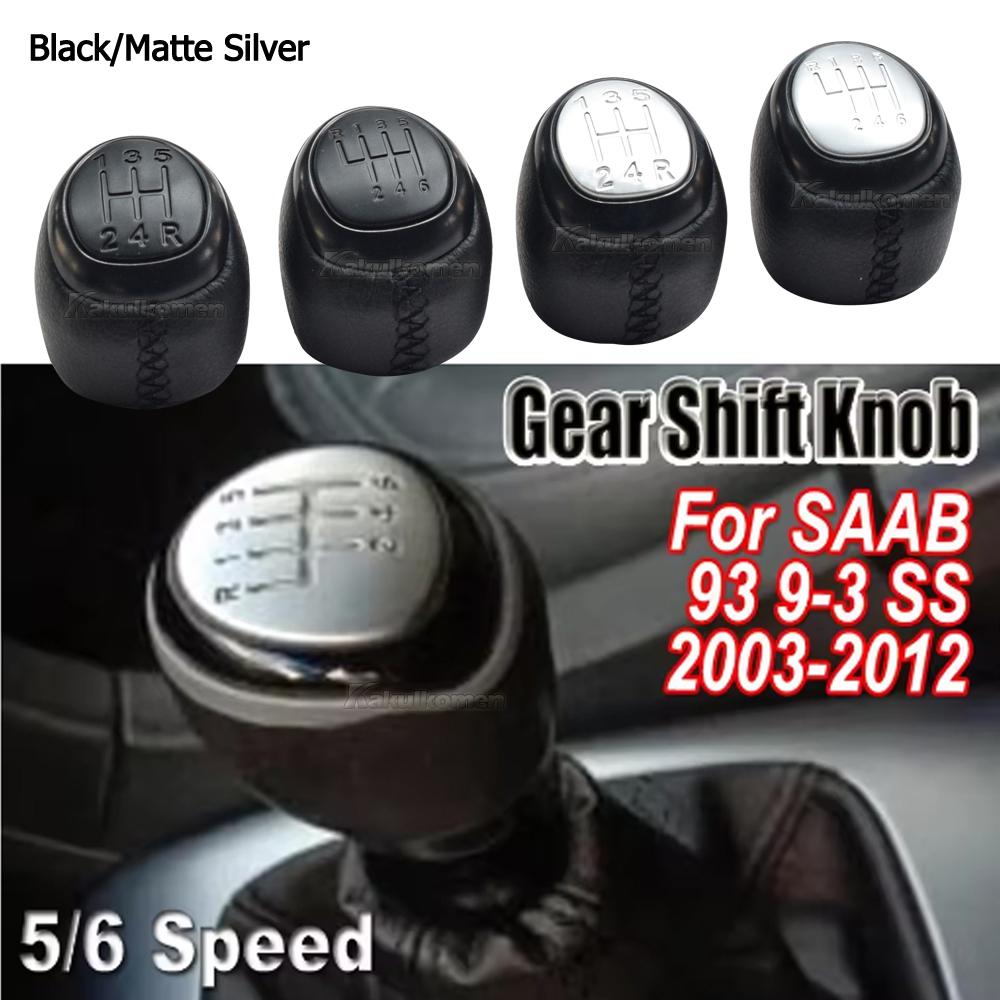 New Gear Shifter Knob With Leather Gaiter Boot Case Collar 5/6 Speed For SAAB 93 9-3 SS 2003-2012 55566207 55353898 Car Styling