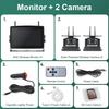 Solar Energy 7'' DVR Recording Monitor Wireless Touch Screen Reverse Backup Camera Dual Antenna For Camper/Truck/Trailer/RVs/Bus