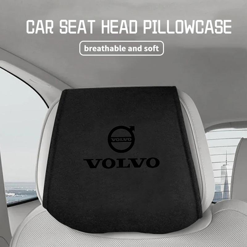 Car Logo Headrest Cover Seat Head Pillow Neck Headrest Stying For Volvo V60 V90 S60 S80 S90 C30 XC40 XC60 XC70 XC90 V40