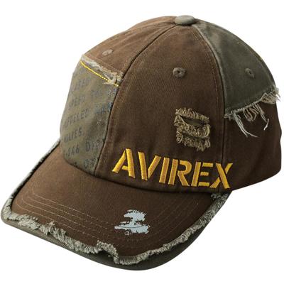 Distressed Remake Low Cap 6 Panelová Plná Čepice Baseballová Čepice Bavlněná Čepice Klobouk Čepice Černá Celoroční Hluboká Jaro Léto Khaki 01 [AVIREX] Pánská
