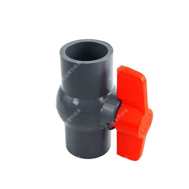 Grijze PVC Kogelkraan: Maten 20-110, Schroefdraad, Kunststof Waterleiding Schakelaar