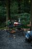CAMPING MOON Field Ground Folding Made of Black Plated Includes Storage Body 3 Top Plate Rack, Rack, Rack, Steel, Bag, T-230, Pieces/Aluminum