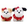 Cartoon Lovely Dog Keychain Plush Toy With Soft Fabric And Adorable Bow Detail