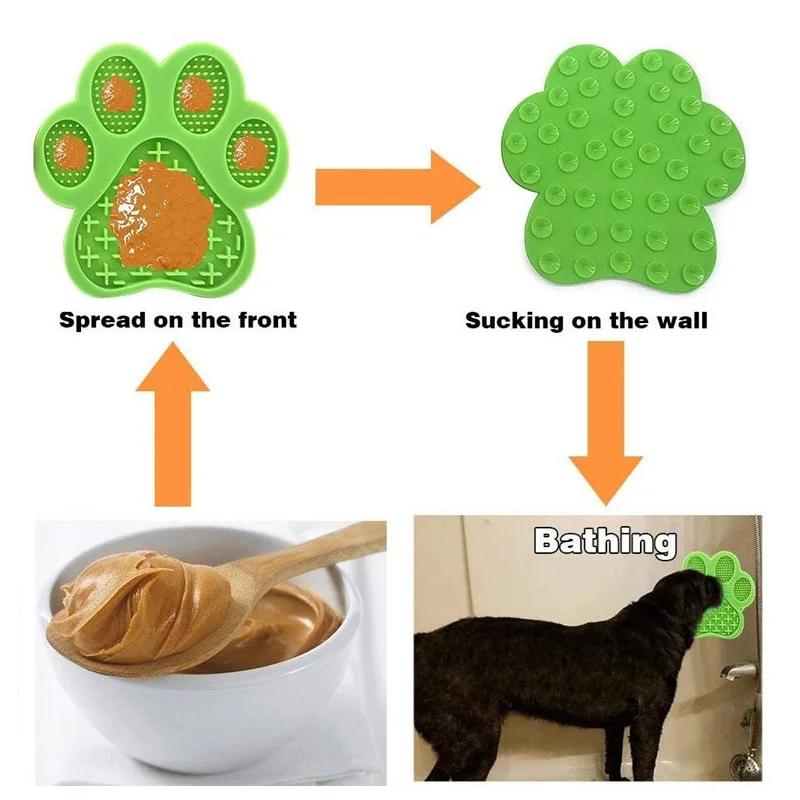 1pc pet supplies suction cup licking pad pet meal pad silicone slow feeding pad slow feeding pad dog licking pad