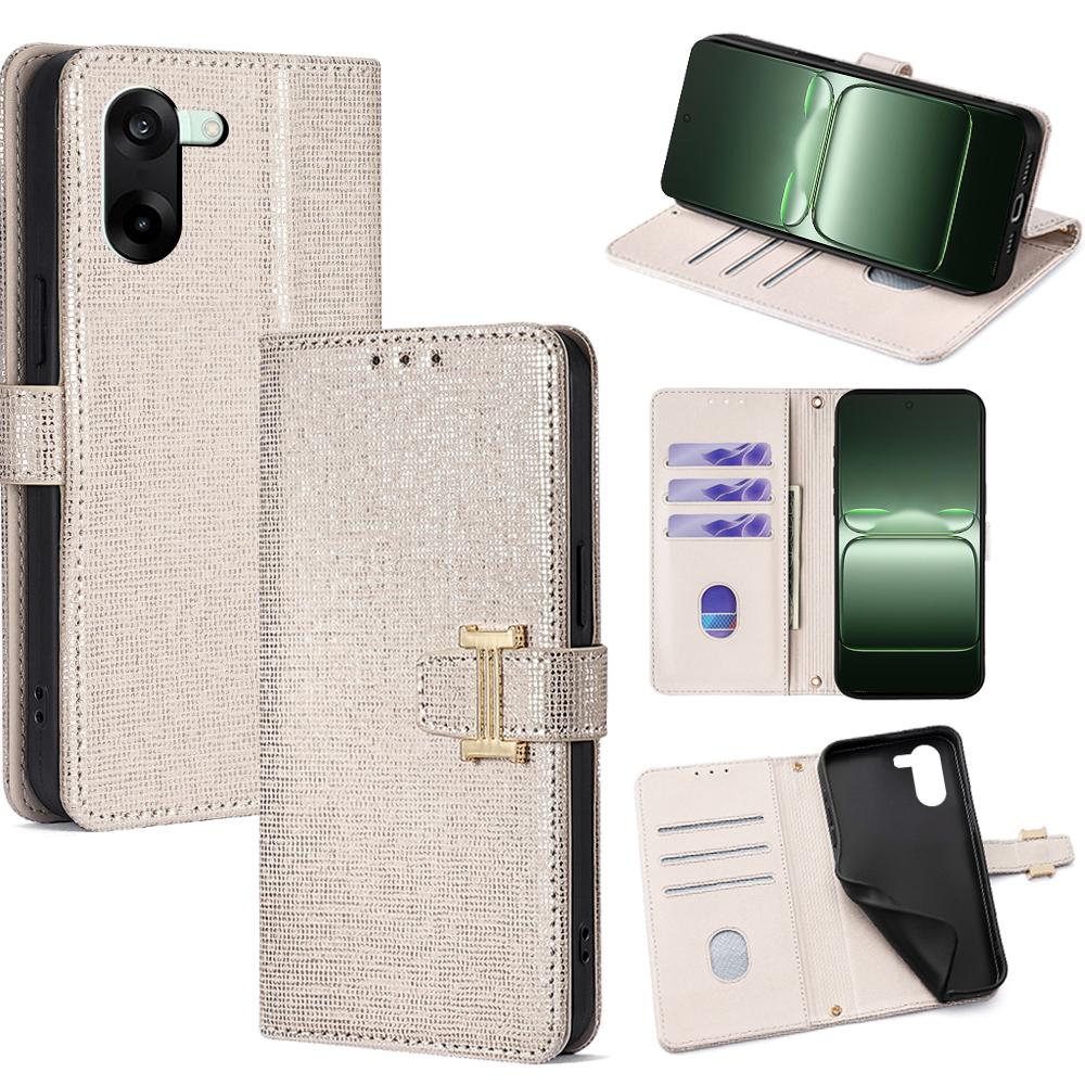 For OnePlus Nord CE5 5G/Ace 5 Racing 5G Case Metal I-Buckle PU Leather Wallet Phone Cover