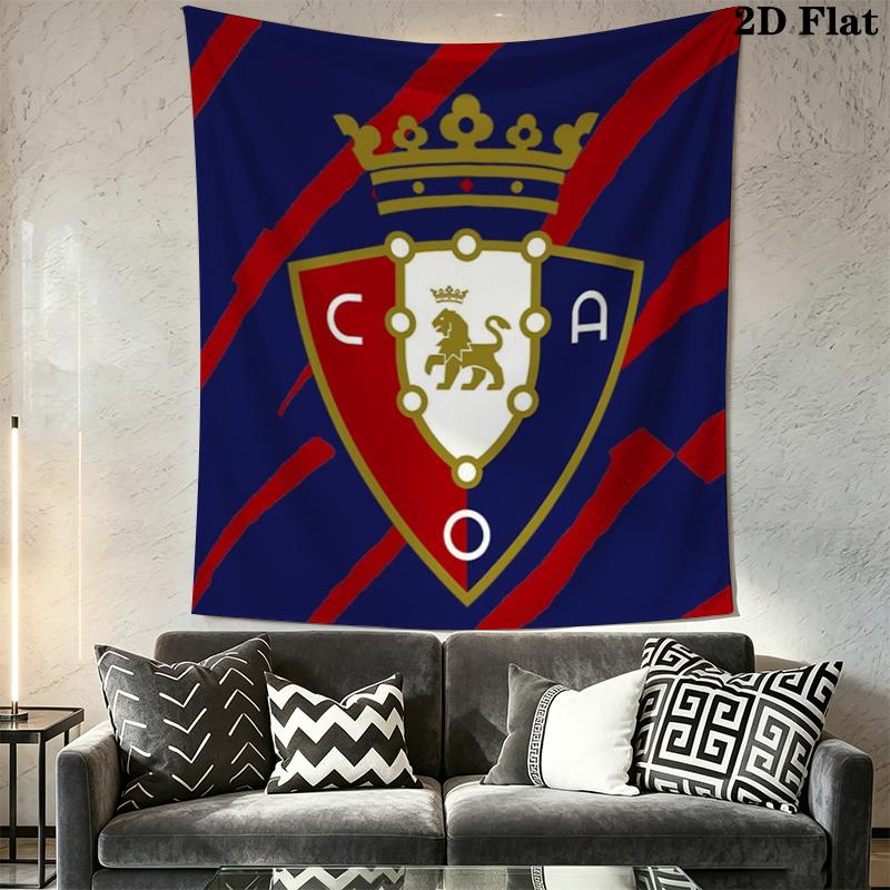 CA Osasuna Wall Tapestry Aesthetic Wall Hanging Printed Fabric Blanket Decorative Tapestries for Bedroom Living Room Home Decor