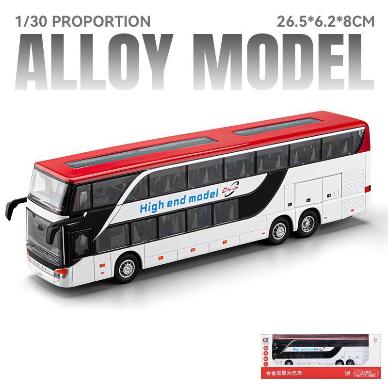 1/50 SETRA autobus autíčko pro chlapce litý kovový model pro děti stahovací miniatura zvukové světlo vzdělávací kolekce dárek pro dítě