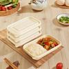 750ml Biologiskt nedbrytbar Lunchlåda för engångsbruk av Majsstärkelse med Lock (100 Räkna)