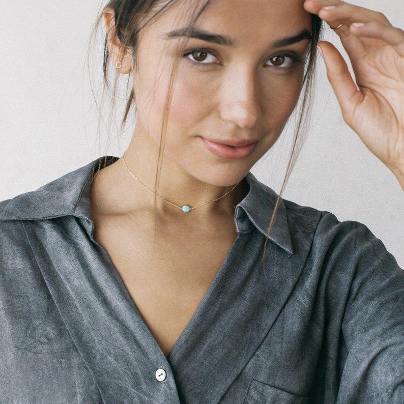 Tyrkysový náhrdelník Myra – elegantní a jednoduchý dárek