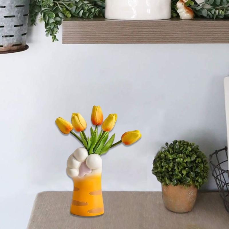 Geometric Cute  Claw Art Gypsum Silicone Mold Vase Storage Box Mold for Making Succulent  Flower  Pen Holder