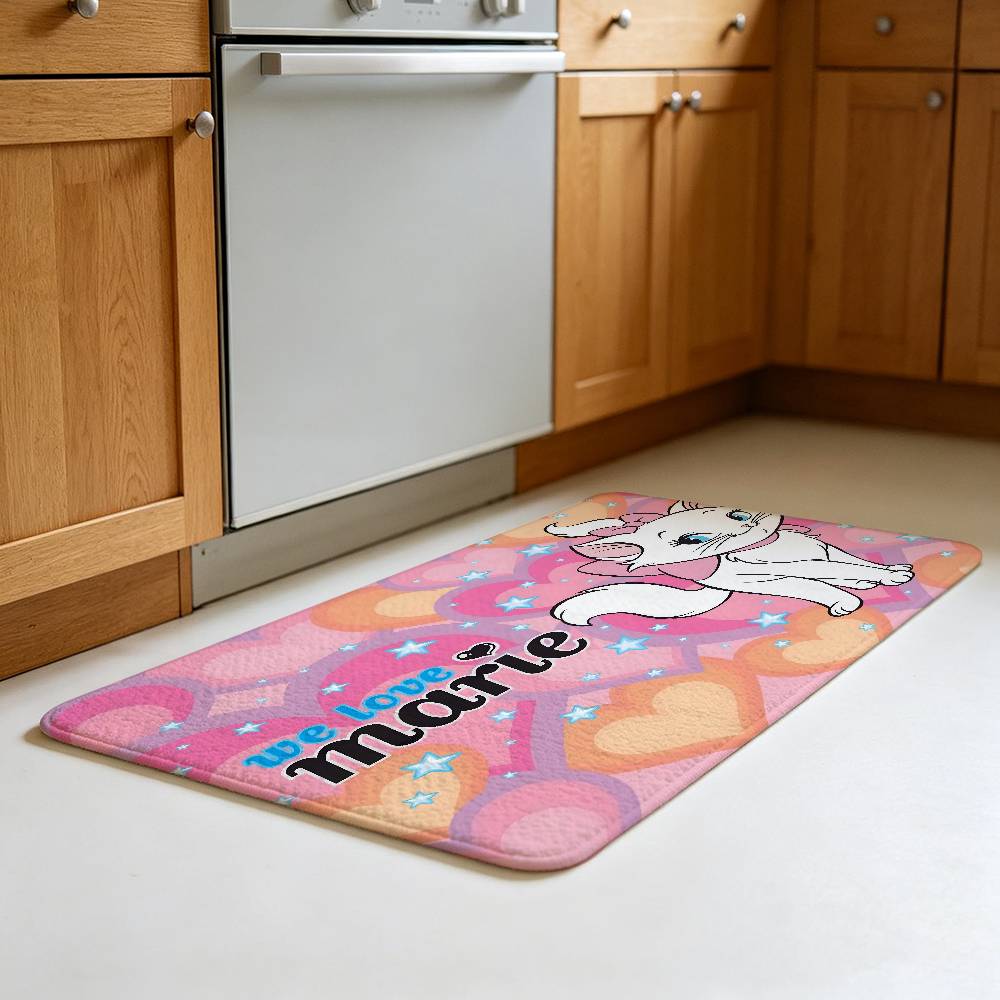 Cute Beautiful Cat Floor Mat Footpad Mats Style Soft Bedroom Floor House Laundry Room Mat Anti-skid Household Carpets