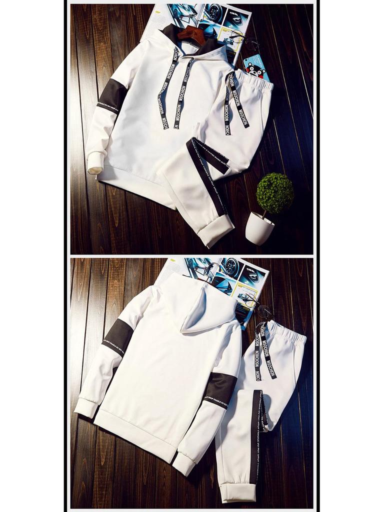 Men's Trendy Spring & Autumn Casual Suit: Stylish Korean Jacket & Sweater Set