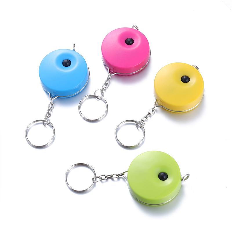 Mini Keychain Tape Measure Portable Measuring Tool 1.5m Tape Measure Automatic Retractable Leather Ruler