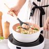 12Pcs Silicone Kitchenware Set Turner Spatula Spoon Non-Stick Heat Resistant Cooking Utensils with Wooden Handles Storage Bucket