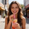 Reusable Spiral Straws –PET Plastic, Food-Grade Safe, Ideal For Birthday Parties, Holidays, Weddings, Beach Cocktails, Drink Decorations