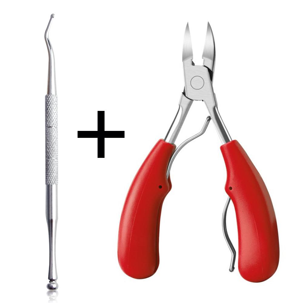 Cortacutículas Profesional Alicates Tijeras Empujador de Manicura Tenazas de Pedicura Removedor de Piel Muerta Herramientas para el Crecimiento de Cutículas