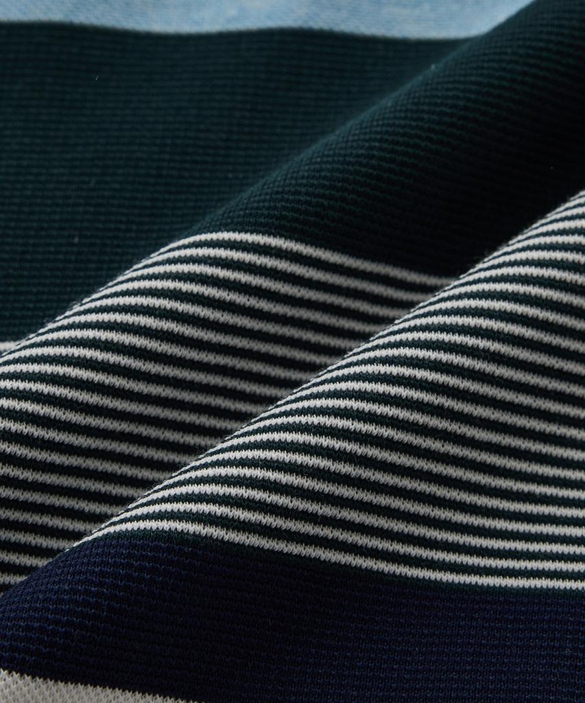 STCO Diems Ripple Weave Striped Round Short Sleeve T-Shirt_Navy (Classic Fit)_Dtsxb13Ctn