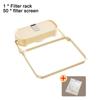 Kitchen Sink Filter Rack With 50pcs Net Filter Bag Foldable Multi-Purpose Drainage Basket Leftovers Soup Food Drainer Shelf