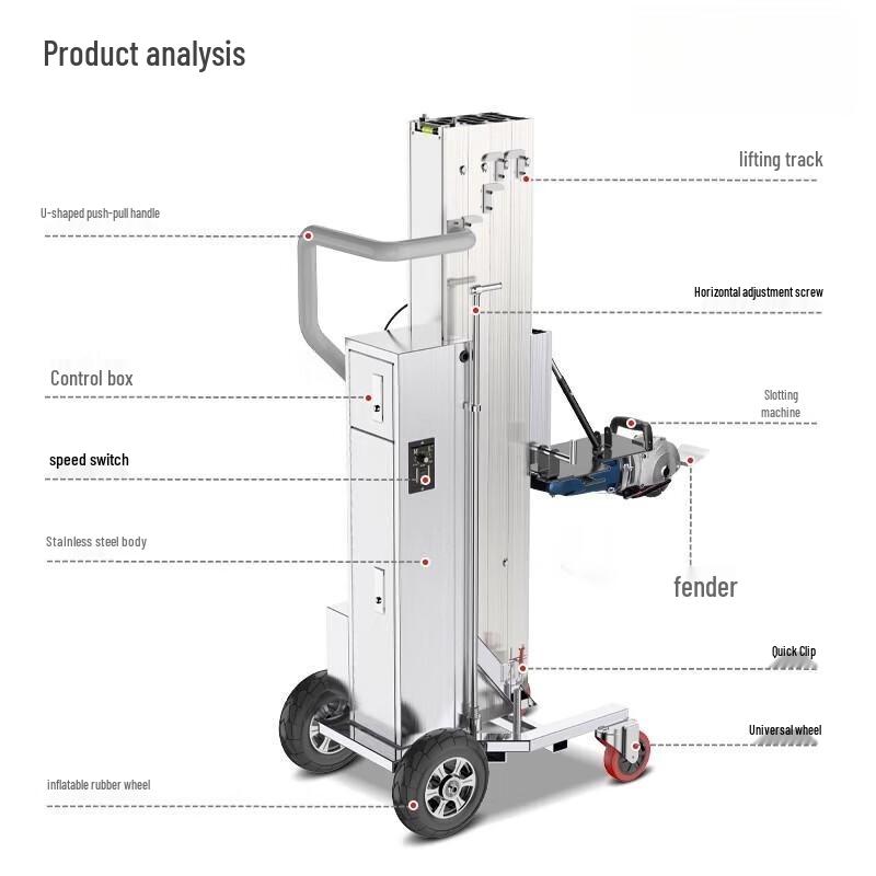 Kedehe Automatic Grooving Machine with 3-Meter Vertical Frame CN plug (adapter included)
