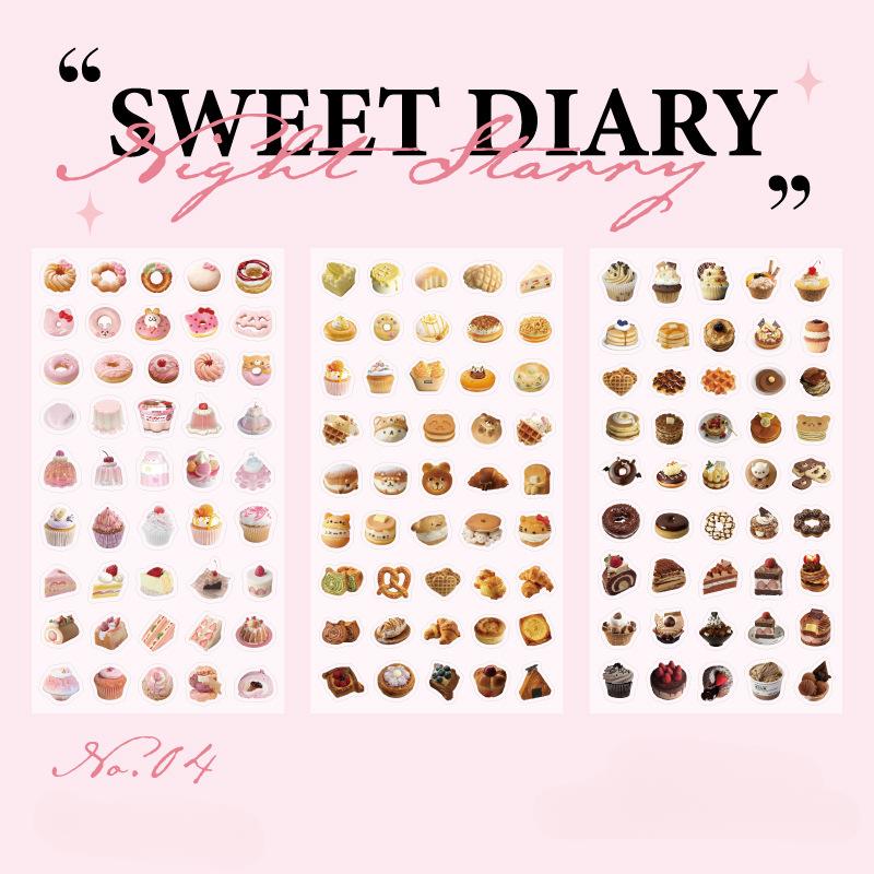 

6 шт./компл. Милый мультяшный скрапбук журнал наклейка торт десерт котенок серия канцелярские наклейки DIY Декор ноутбук телефон чехол наклейка