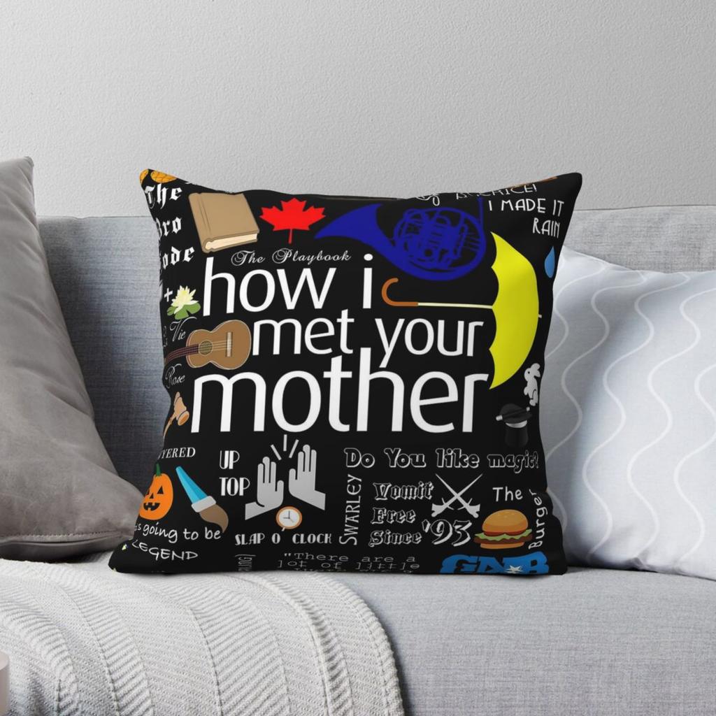 How I Met Your Mother Pillowcase Polyester Linen Velvet Printed Zip Decor Sofa Seater Cushion Cover x
