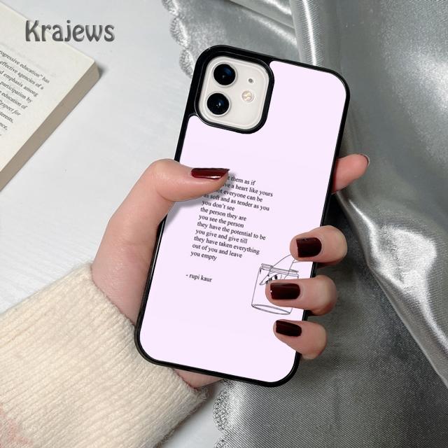 

Эстетика Шик Минимализм Стихи Чехол для Телефона Cover For iPhone 17 Air 16 15 14 plus 12 13 pro max coque Shell Fundas iPhone 13pro max