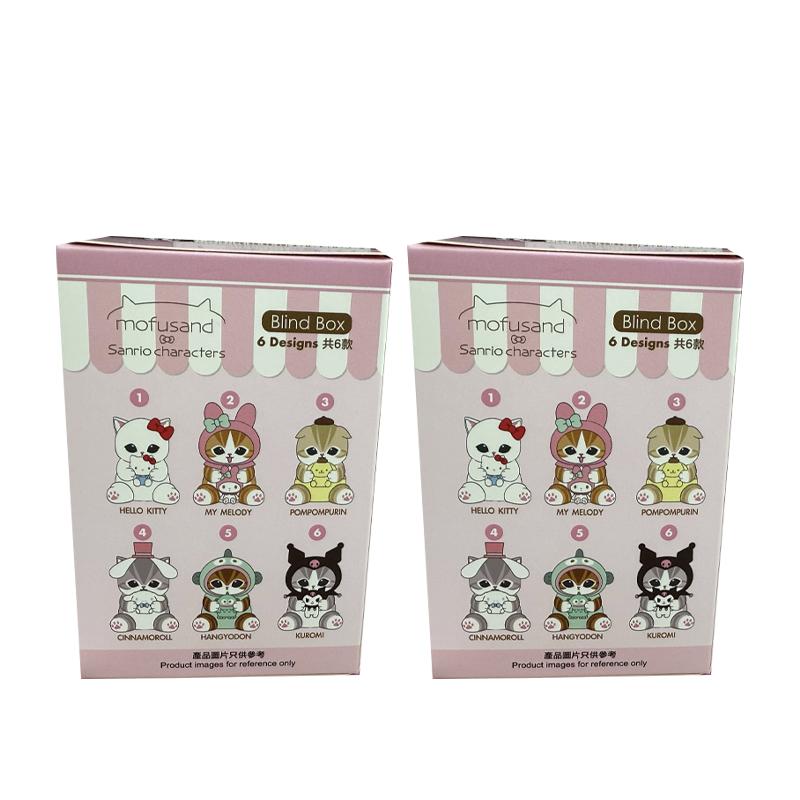 Mofusand Kitten X Kt Cat Cross-Dressing Sitting Posture Blind Box Multiple Styles Cute Doll Desktop Ornament Mystery Box Gifts