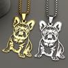 Sweet French Bulldog Chain For Women Men Stainless Steel Silver Color Animal Puppy Pug Dog Lovely Pendant Necklace Jewelry