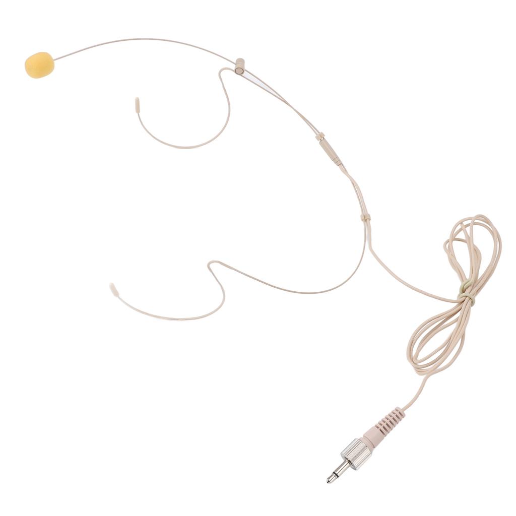 Headset Microphone Clear Sound Lightweight Portable Versatile Double Over Ear Earset Headworn Mic with 3.5mm Plug for