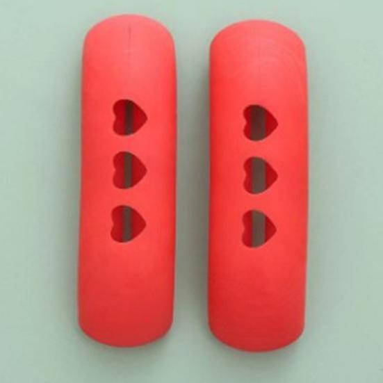 10Pcs Pot Earmuff Insulated Pan Handle Cover Thermal Insulation Protection Anti-Scalding Pot Handle Sleeve Non-Slip Grip Heart-Shaped Hollow Kitchen