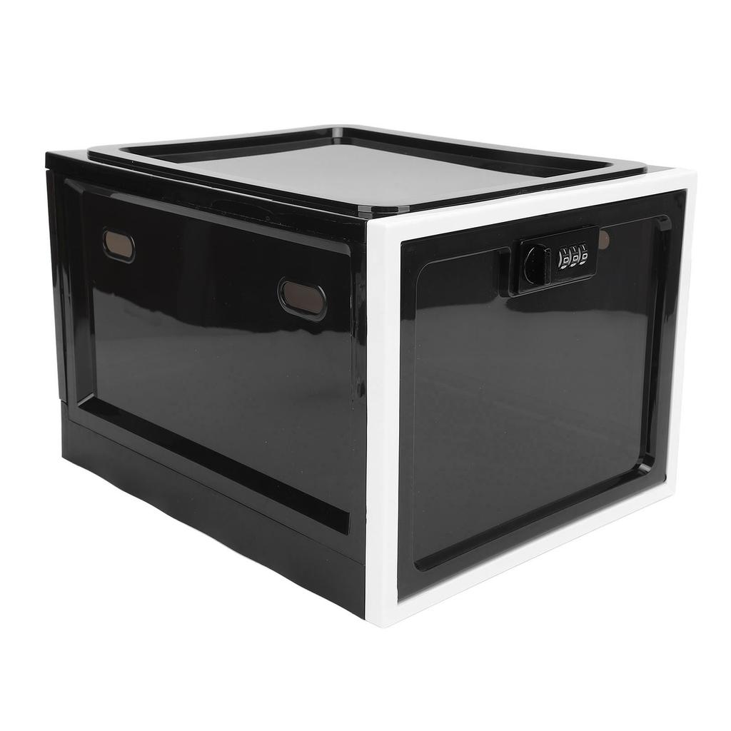 Fridge Lock Box Plastic Multifunctional Convenient Lockable Food Storage Cabinet for Home Black and