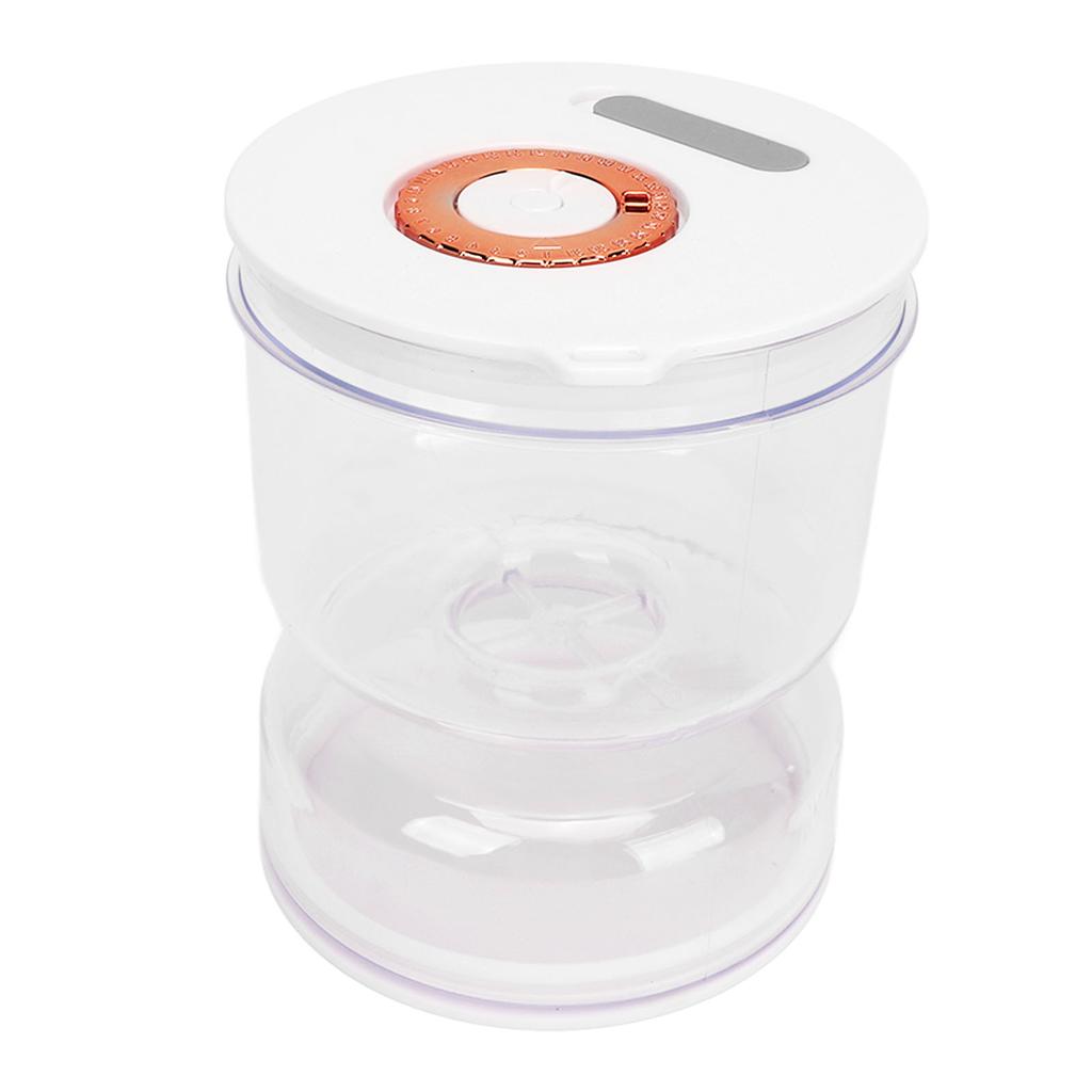 Pickle Jar with Strainer Flip Fork Date Record Hourglass Tight Sealing Dry Wet Separation Food Storage Container for Olives Kitchen