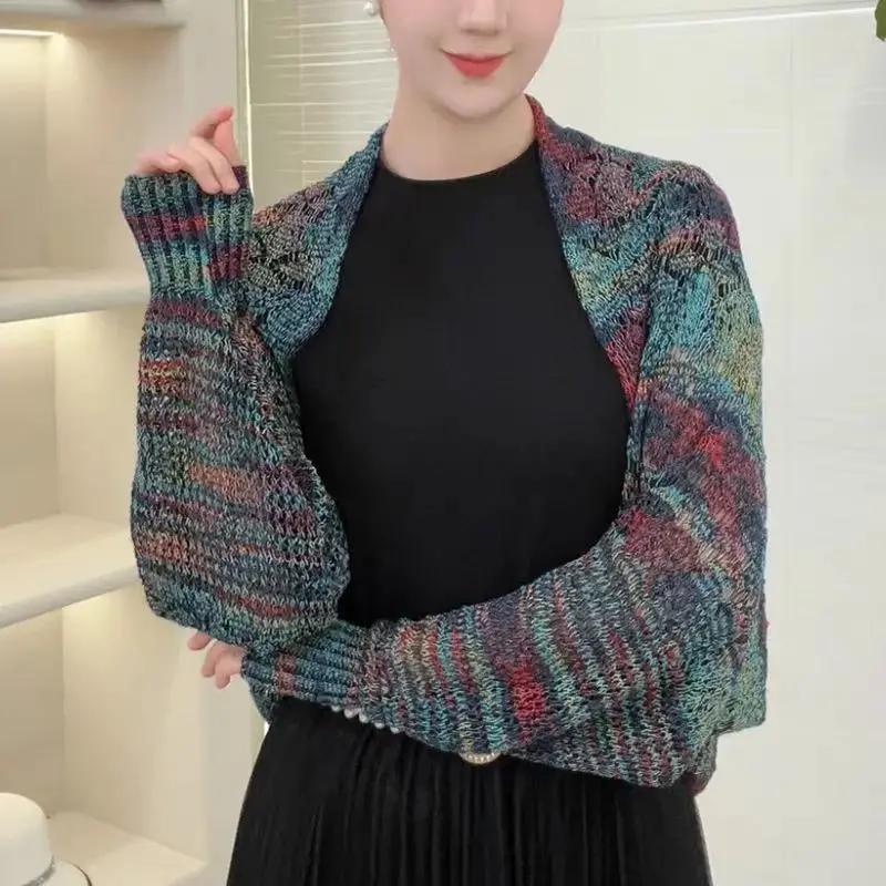 Versatile Knit Hollow Out Breathable High Quality One Layer Ramadan Muslim Women Islamic Diamond Shape Prayer Hijab Capes