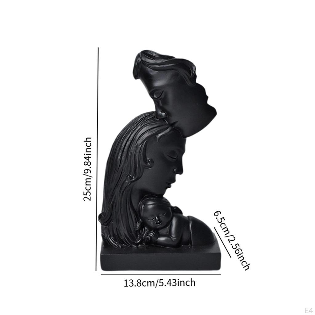 Abstract Art Family Sculpture Figurine Versatile Romantic Gift Modern Kissing Statue Ornament for