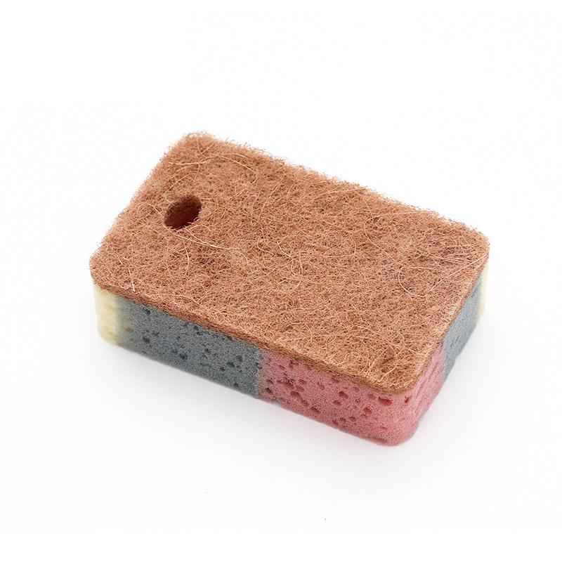 5/1pcs Compression Kitchen Cleaning Sponge Non-stick Oil Wiping Wood Pulp Cotton Dishcloth Dishwashing Pot Cleaning Supplies