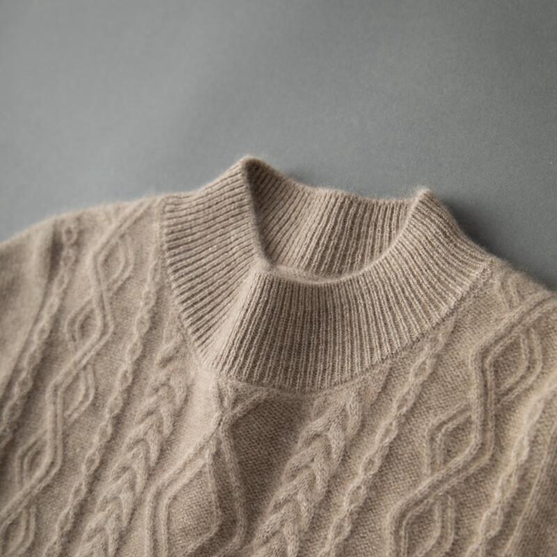 Fanzhen Men's 100% Cashmere Turtleneck Sweater