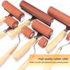 1/3Pcs Rubber Brayer Rollers for Crafting, Wood Handle Rubber Rollers for Printmaking, Wallpaper Roller Painting Tool