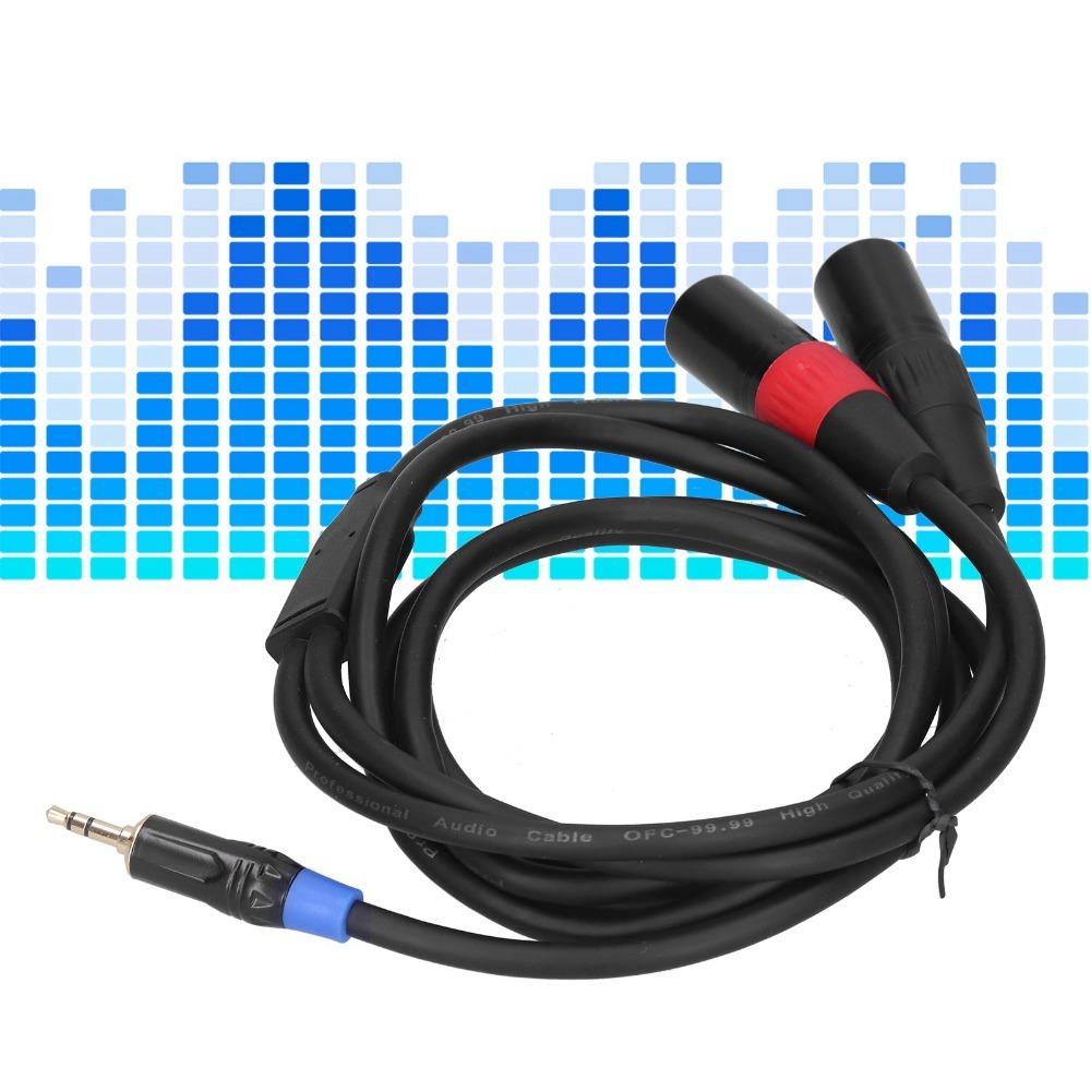 3pin XLR Male 3.5mm Male To Dual 2 XLR Male Plug Male To Dual XLR Connector  Audio Equipment