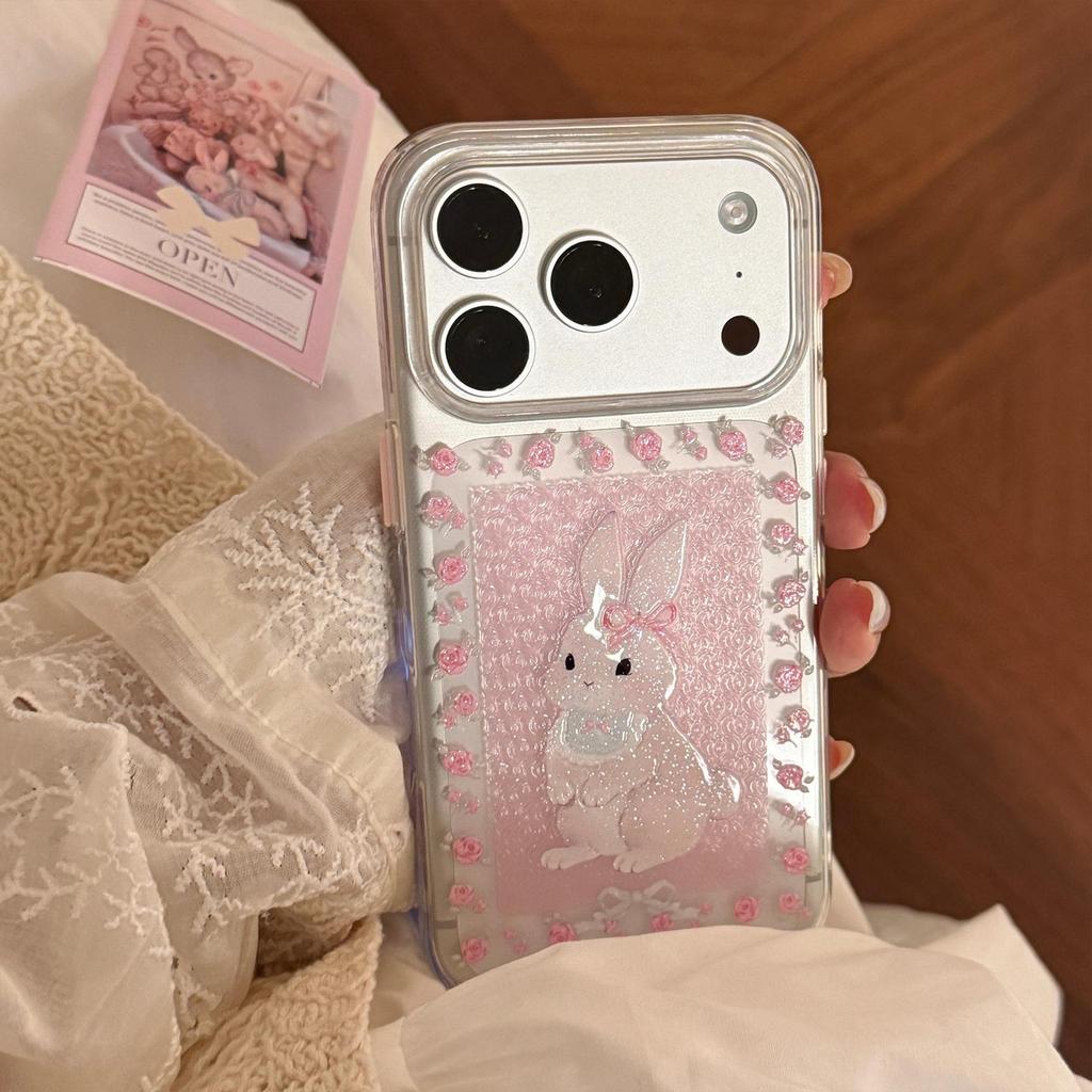 Cute Cartoon Rabbit Phone Case for iPhone 16, iPhone 17, and iPhone 17 Pro Max