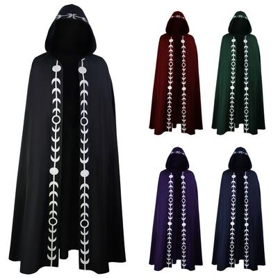 Halloween Men's Party Middle Ages Cloak Gothic Long Cape