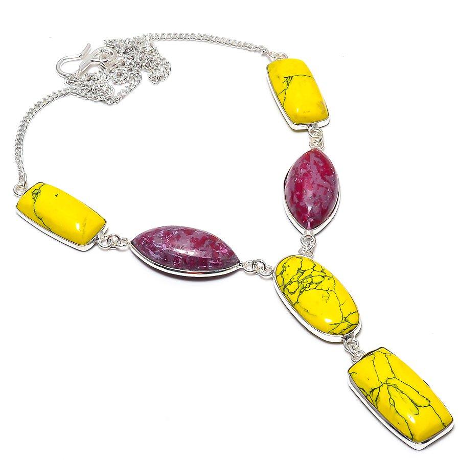 

Ювелирное ожерелье ручной работы из стерлингового серебра 925 пробы с мозаикой и драгоценным камнем 18 дюймов s5Q93