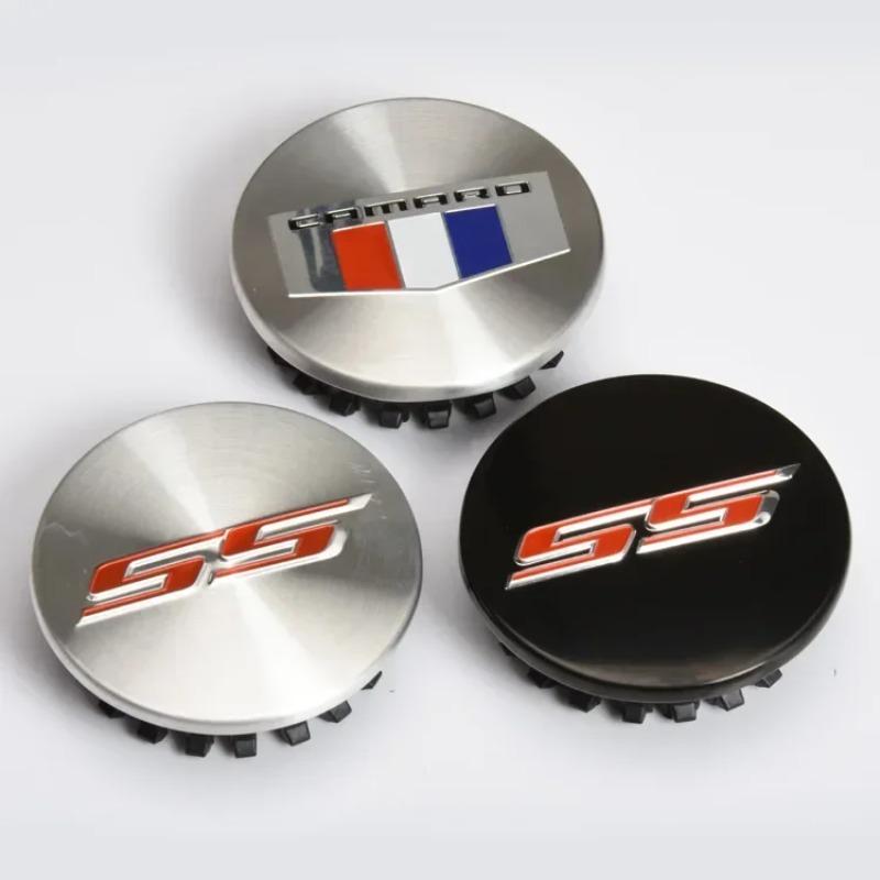 4PCS 68mm Car Wheel Center Covers Emblem for CAMARO SS Logo Corvette ABS Auto Styling Tires Hub Caps Decoration