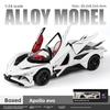 Project Evo Apollo Alloy Car Model With Light Sound Effects For Kids Collectors