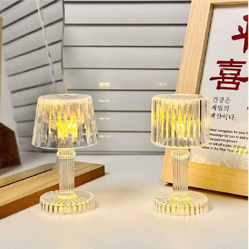 Mini Crystal Ambience Night Light Bedroom Table Lamp Decoration Ornament Props