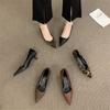 Classic High Heels For Women With Superfiber Upper And Rubber Sole For Daily Office Wear