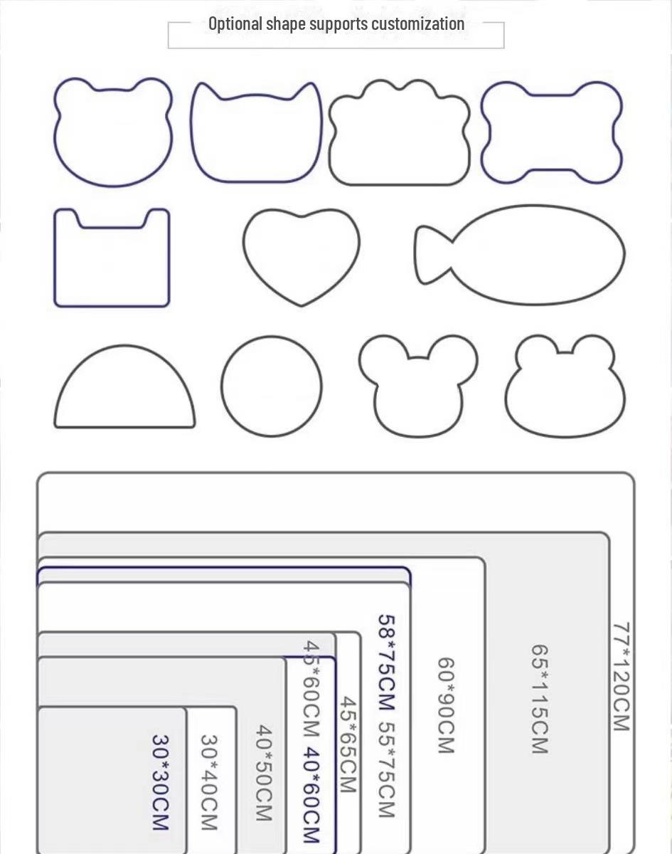 

Коврик для кошек и собак из ЭВА с пересечением границ: Брызгозащищенный, двухслойный контроль мусора 30x30