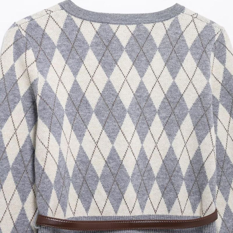 Kaslead New Arrival Women's Clothing Fashion Style with Belt Knitting Outwear Skirt 2756116 2756117