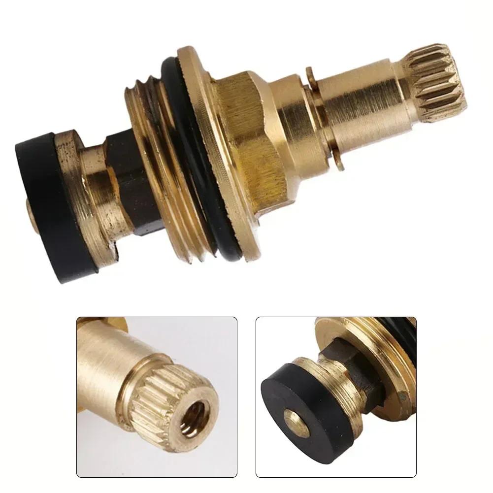 

1pc G1/2 Hot Cold Water Valve Core Copper Body Slow Opening G1/2 B S P 20 Tooth With Rubber Retaining Gasket Opening Valve Core China Mainland